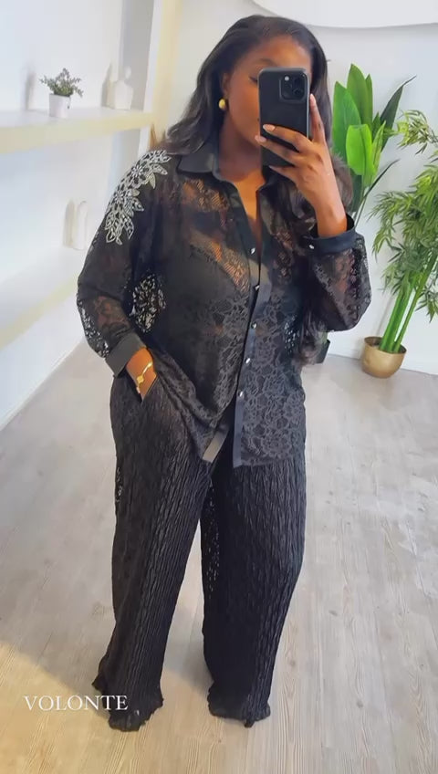 Ariya Pant Set Black